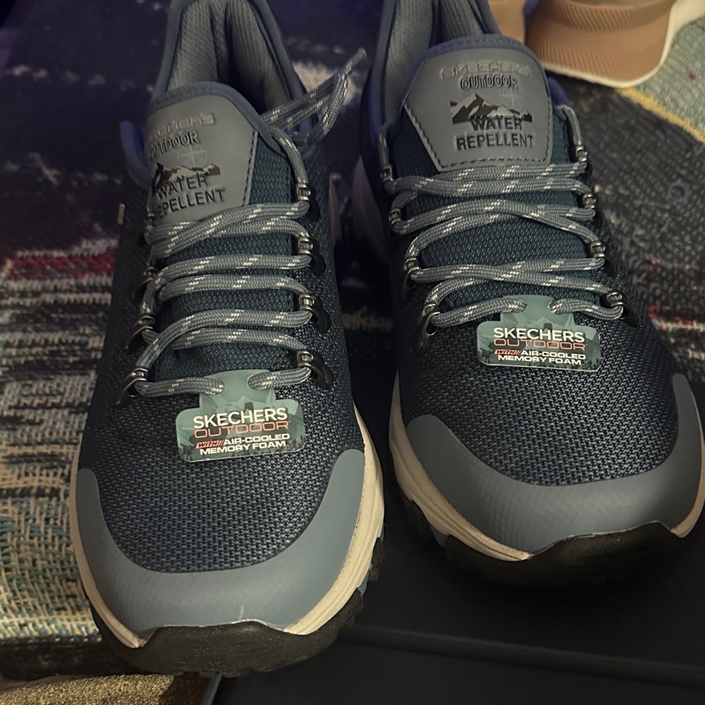 Skechers women  Athletic Shoes - Dark Blue and Gray